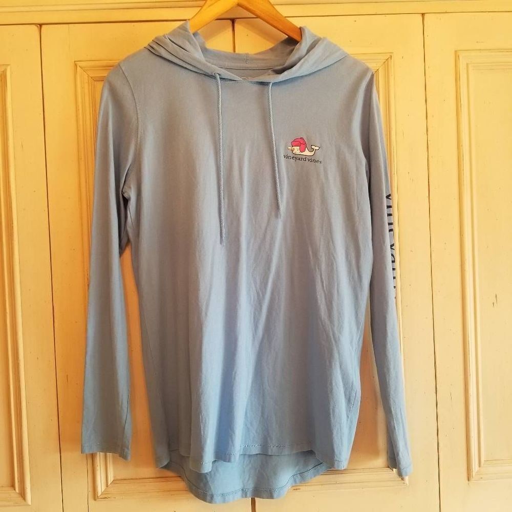 Vineyard Vines Blue Hoodie Long Sleeve T Shirt Small